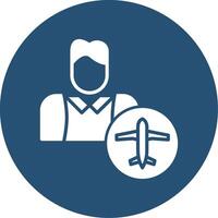 Flight Attendant Vector Icon