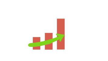 animado o negócio gráfico com seta 4k vídeo video