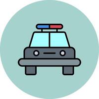 icono de vector de coche de policía