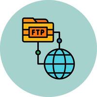 icono de vector ftp