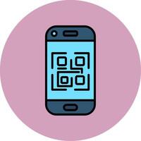 icono de vector de código qr