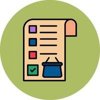 Shopping List Vector Icon