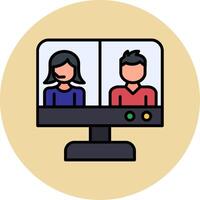 Video Conference Vector Icon