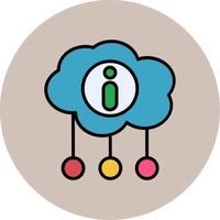 icono de vector de computación en la nube