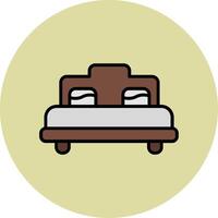 icono de vector de cama