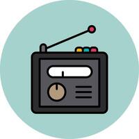 icono de vector de radio