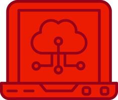 icono de vector de computación en la nube