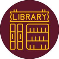 icono de vector de biblioteca