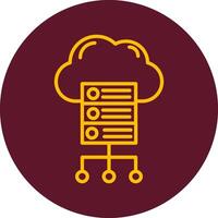 Cloud Server Vector Icon