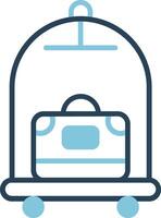 Luggage Cart Vector Icon