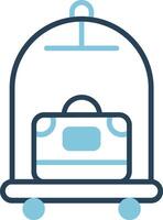 Luggage Cart Vector Icon