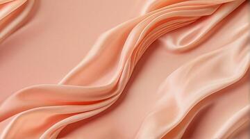 AI generated Coral color silk combination wavy background photo