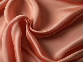 AI generated Coral color silk combination wavy background photo