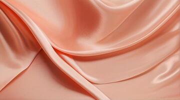 AI generated Coral color silk combination wavy background photo