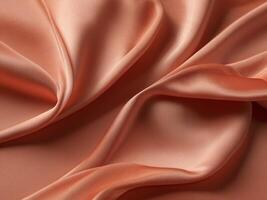 AI generated Coral color silk combination wavy background photo
