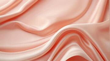 AI generated Coral color silk combination wavy background photo