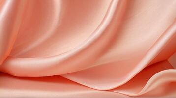 AI generated Coral color silk combination wavy background photo