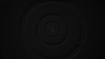 Stylish dark abstract background with gently rotating concentric circles. This simple minimalist geometric background is full HD and a seamless loop. video