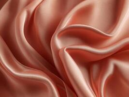 AI generated Coral color silk combination wavy background photo