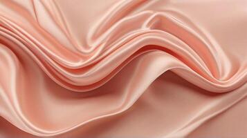 AI generated Coral color silk combination wavy background photo