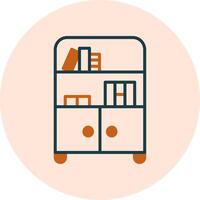 Bookshelf Vector Icon