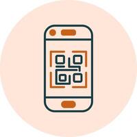 icono de vector de código qr