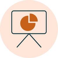 Pie Chart Presentation Vector Icon