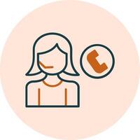 Call Center Agent Vector Icon