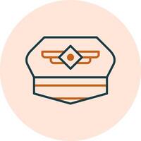 Pilot Hat Vector Icon