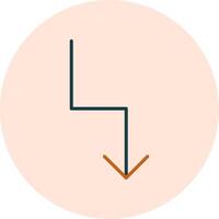 Zigzag Arrow Vector Icon