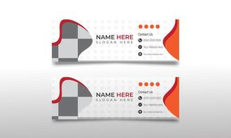 Modern email signature Design template vector