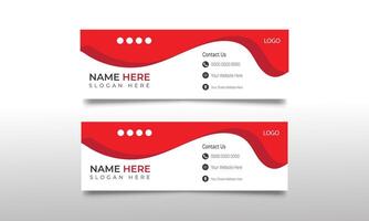 Modern email signature Design template vector