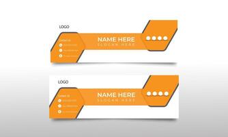 Modern email signature Design template vector