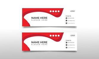 Modern email signature Design template vector