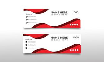 Modern email signature Design template vector