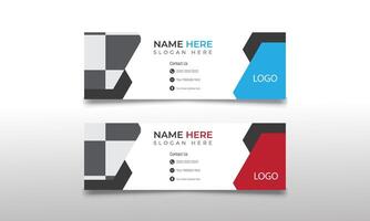 Modern email signature Design template vector