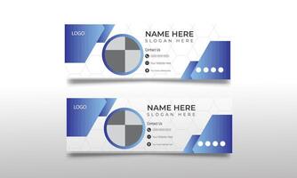 Modern email signature Design template vector