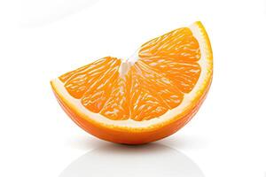 AI generated Orange slice isolated on white background by AI Generative photo
