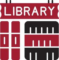 icono de vector de biblioteca