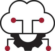 Cloud Server Settings Vector Icon