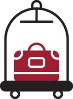 Luggage Cart Vector Icon