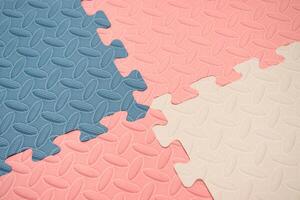 Concept for teamwork or problem solving. Multicolor jigsaw puzzle. After some edits. photo