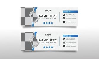 Modern email signature Design template vector