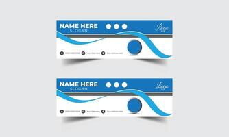 modern new email signature design template vector