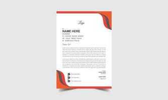 Modern letterhead Design template vector