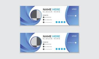 Modern email signature Design template vector