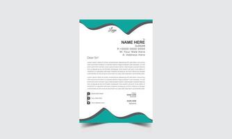 Modern letterhead Design template vector