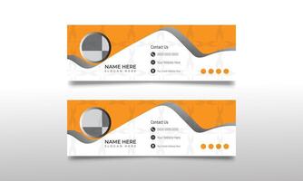 Modern email signature Design template vector