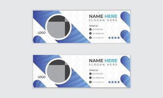 Modern email signature Design template vector