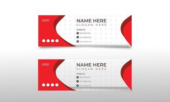 Modern email signature Design template vector